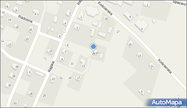 Wąglikowice, Rajska, 15, mapa Wąglikowice
