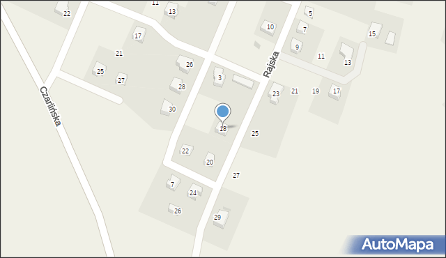 Wąglikowice, Rajska, 18, mapa Wąglikowice