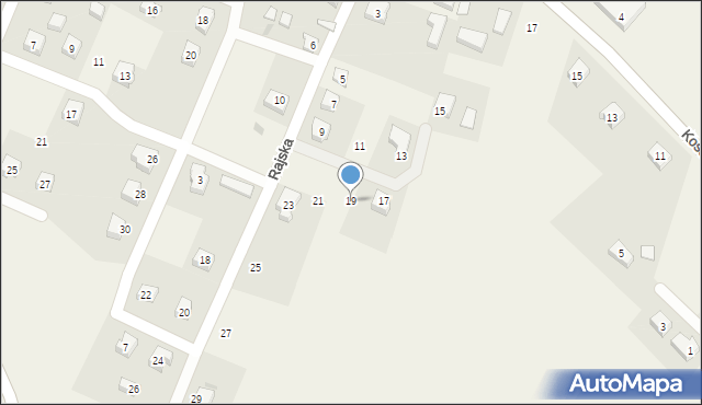 Wąglikowice, Rajska, 19, mapa Wąglikowice
