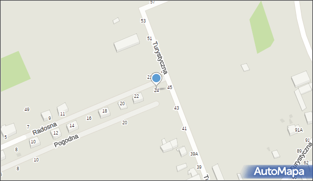 Warka, Radosna, 24, mapa Warka