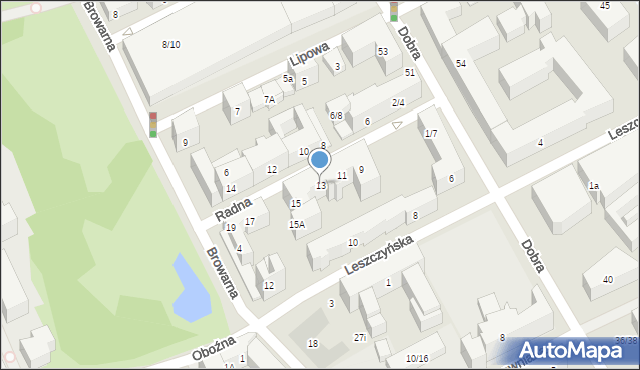 Warszawa, Radna, 13, mapa Warszawy