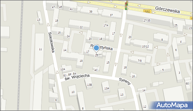 Warszawa, Rabsztyńska, 15, mapa Warszawy