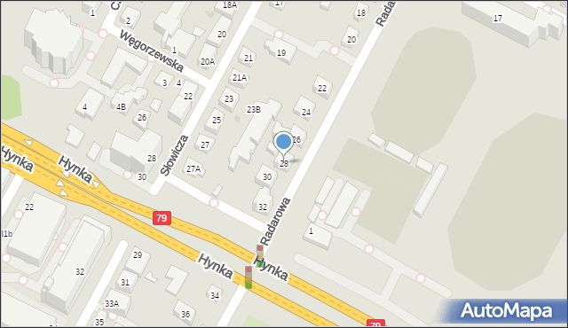 Warszawa, Radarowa, 28, mapa Warszawy