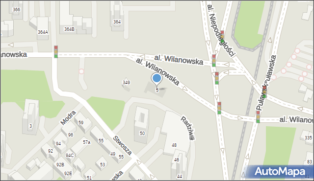 Warszawa, Radziwiłł Anny, 5, mapa Warszawy