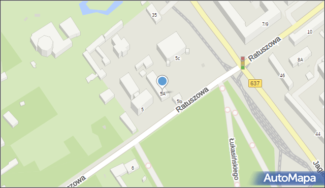 Warszawa, Ratuszowa, 5A, mapa Warszawy