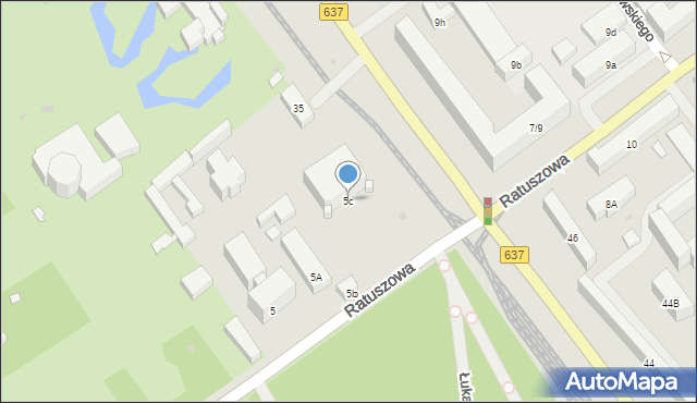 Warszawa, Ratuszowa, 5c, mapa Warszawy