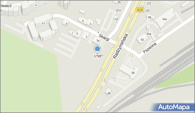 Warszawa, Radzymińska, 87/89, mapa Warszawy