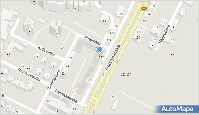 Warszawa, Radzymińska, 123, mapa Warszawy