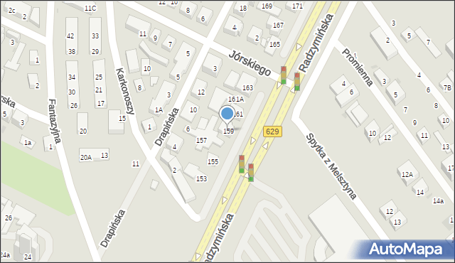 Warszawa, Radzymińska, 159, mapa Warszawy