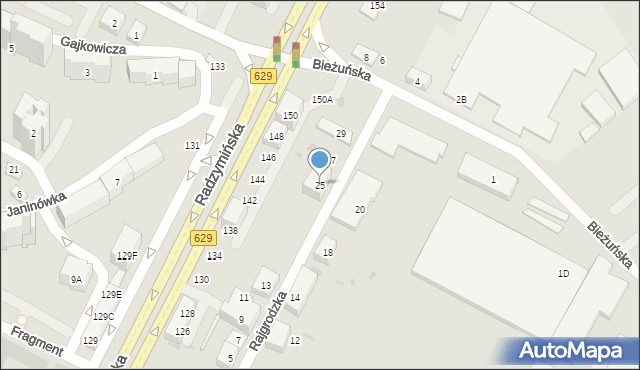 Warszawa, Rajgrodzka, 25, mapa Warszawy