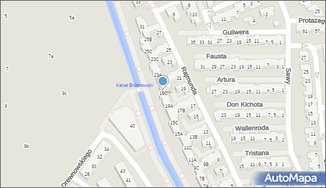 Warszawa, Rajmunda, 19C, mapa Warszawy