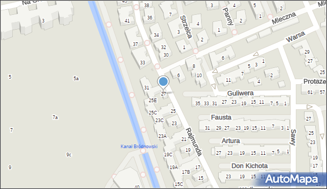 Warszawa, Rajmunda, 27, mapa Warszawy