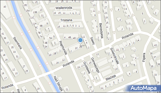 Warszawa, Rajmunda, 2E, mapa Warszawy