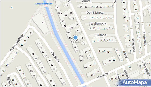 Warszawa, Rajmunda, 7C, mapa Warszawy