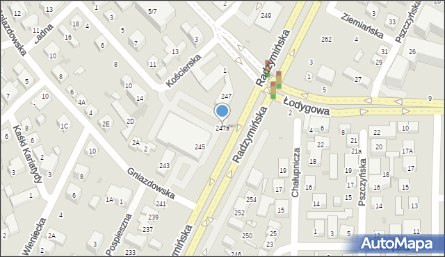 Warszawa, Radzymińska, 247a, mapa Warszawy
