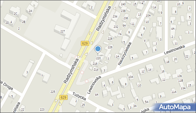 Warszawa, Radzymińska, 222, mapa Warszawy