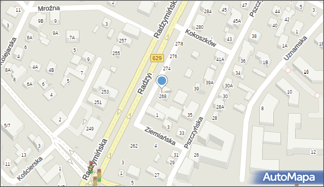 Warszawa, Radzymińska, 270, mapa Warszawy