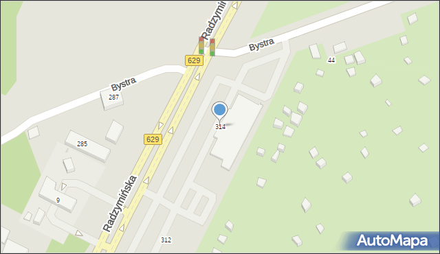 Warszawa, Radzymińska, 314, mapa Warszawy