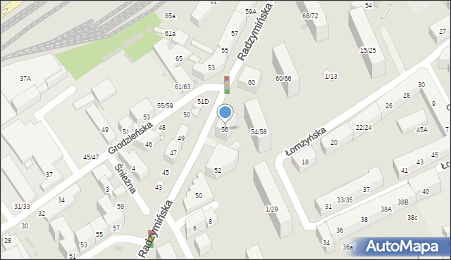 Warszawa, Radzymińska, 56, mapa Warszawy