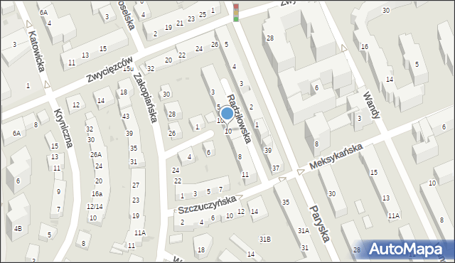 Warszawa, Radziłowska, 10, mapa Warszawy