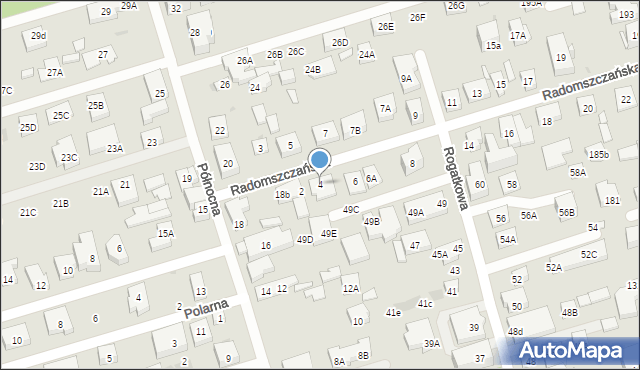 Warszawa, Radomszczańska, 4, mapa Warszawy