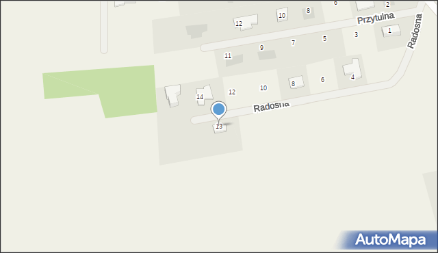Węgrowo, Radosna, 13, mapa Węgrowo