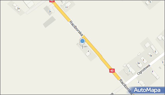 Większyce, Raciborska, 2, mapa Większyce