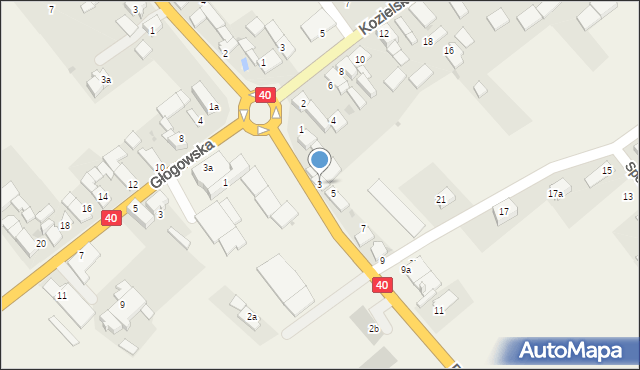 Większyce, Raciborska, 3, mapa Większyce