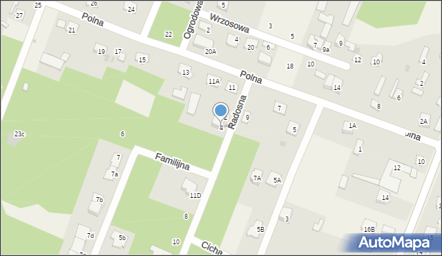 Wieliszew, Radosna, 4, mapa Wieliszew
