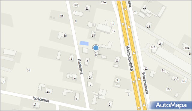 Wielogóra, Radosna, 6, mapa Wielogóra