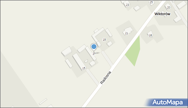 Wiktorów, Radosna, 17, mapa Wiktorów