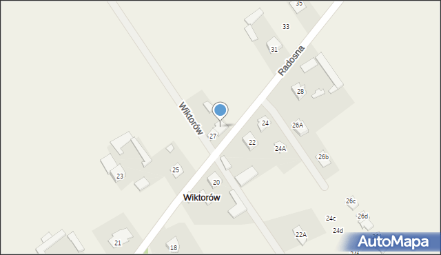 Wiktorów, Radosna, 29, mapa Wiktorów