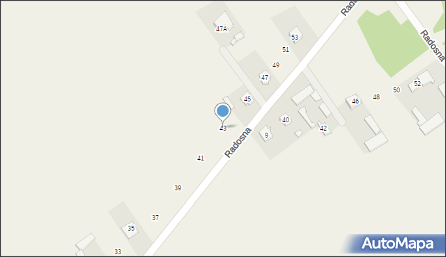 Wiktorów, Radosna, 43, mapa Wiktorów