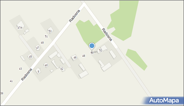 Wiktorów, Radosna, 50, mapa Wiktorów