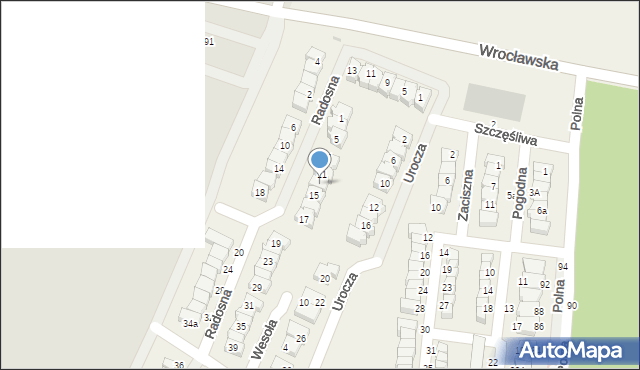 Wilczyce, Radosna, 13, mapa Wilczyce