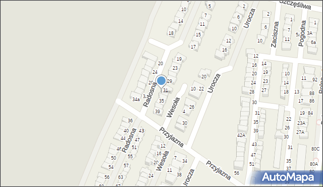 Wilczyce, Radosna, 33A, mapa Wilczyce