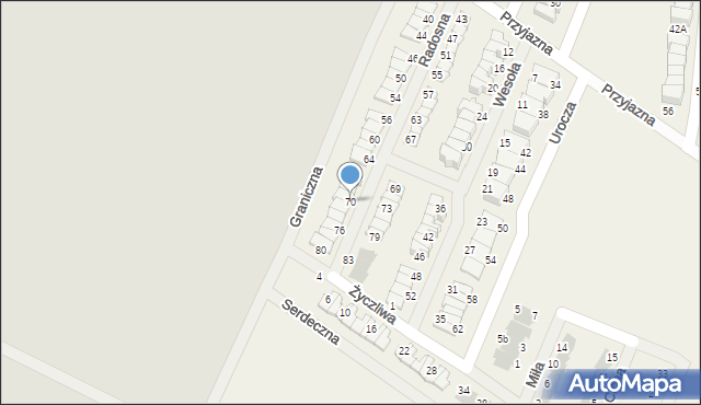 Wilczyce, Radosna, 70, mapa Wilczyce