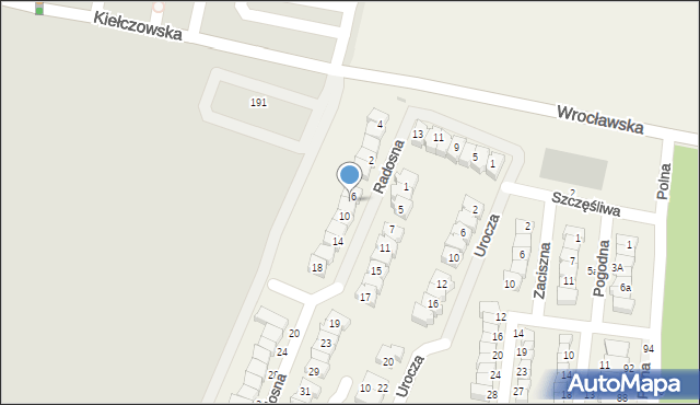 Wilczyce, Radosna, 8, mapa Wilczyce