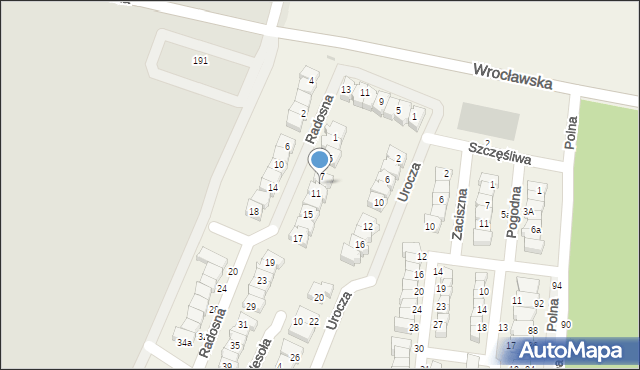 Wilczyce, Radosna, 9, mapa Wilczyce