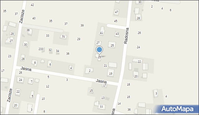 Wilków, Radosna, 23, mapa Wilków