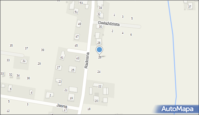 Wilków, Radosna, 26, mapa Wilków