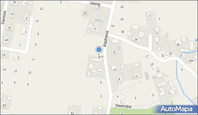 Wilków, Radosna, 9, mapa Wilków