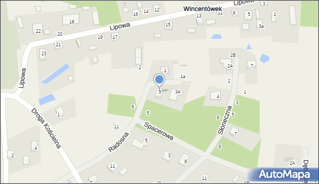 Wincentówek, Radosna, 3, mapa Wincentówek