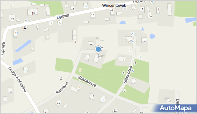 Wincentówek, Radosna, 3A, mapa Wincentówek