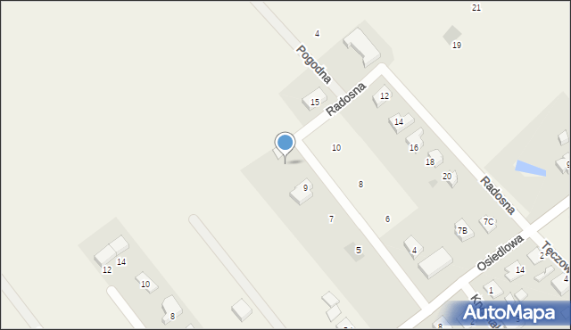 Wiślinka, Radosna, 11, mapa Wiślinka