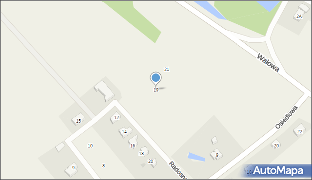 Wiślinka, Radosna, 19, mapa Wiślinka