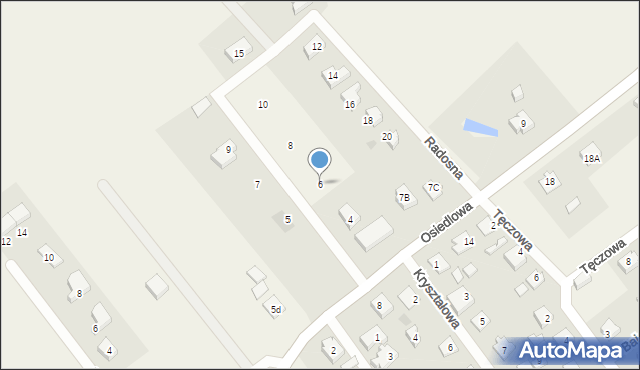 Wiślinka, Radosna, 6, mapa Wiślinka