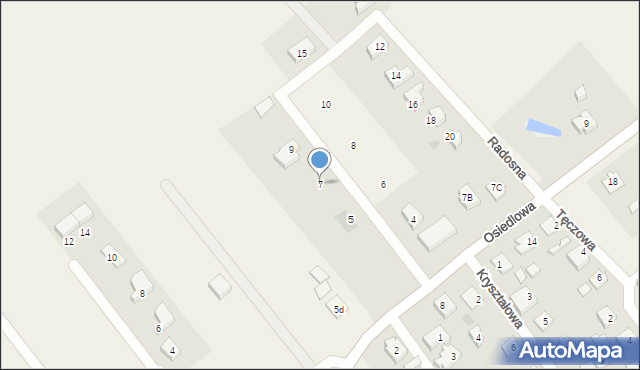 Wiślinka, Radosna, 7, mapa Wiślinka
