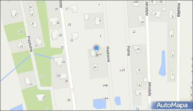 Władysławów, Radosna, 1B, mapa Władysławów