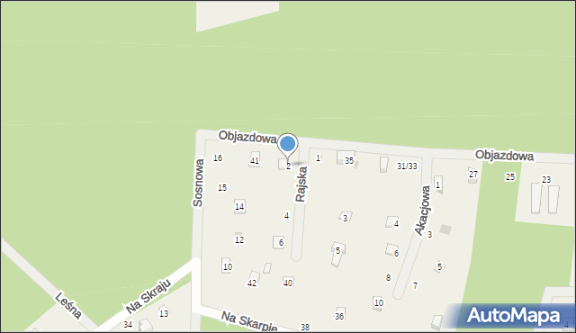 Władysławów, Rajska, 2, mapa Władysławów